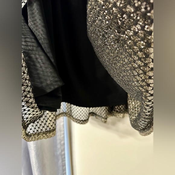 Plus size Ombré Black/Gold glitter skirt - Picture 4 of 10